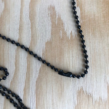 Black Colour Necklace -  Blue Moroccan  Pendant