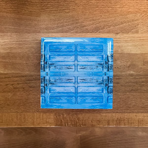 Wooden Box with resin coated Lid - Blue Moroccan Door